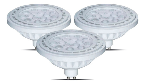 Lampara Pack X3 Ar111 12w Dimerizable Led Gu10 6500k 3000k