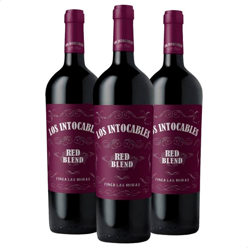 Vino Los Intocables Red Blend Tinto Pack X3 - 01mercado