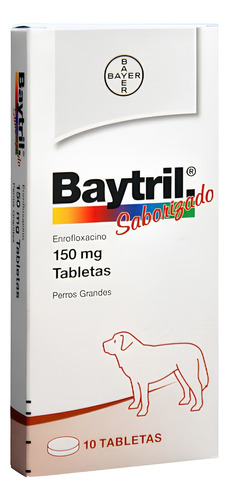 Baytril Perros 150mg X 10 Tab