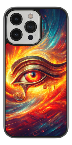 Funda Case Para Iphone Ojo De Horus Udyat Amuleto Suerte 04 Negro Ojo De Horus 16 Plus