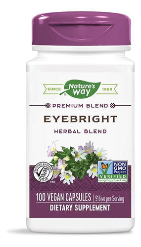 Nature's Way Eyebright Eufrasia 100caps Veganas Sabor Neutro