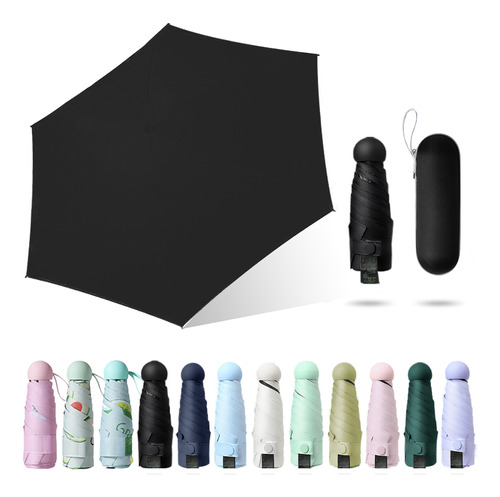 Paraguas Protector Para Mujer, Lluvia, Sol, Sol, Doblado Par