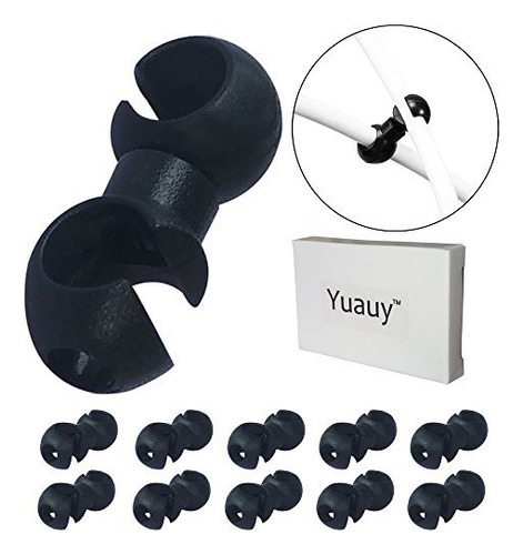 Yuauy 10 pcs Negro Rotating S-hook Clips Gancho Cable De Cam