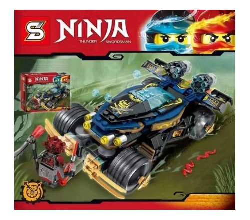 Bloco de Montar Ninja Thunder Swordsman 324 Peças Compatível Com Lego