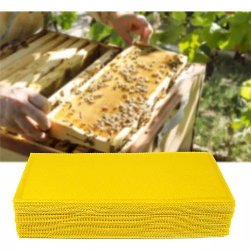 10 hojas de cera de abeja natural, hojas de cera de abeja, base de cera,  colmenas de abeja, hojas de cera de abejas para hacer velas, muebles,  pulido