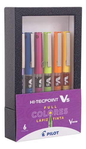 Set Lápices Tinta Hi-tecpoint V5 6 Un.