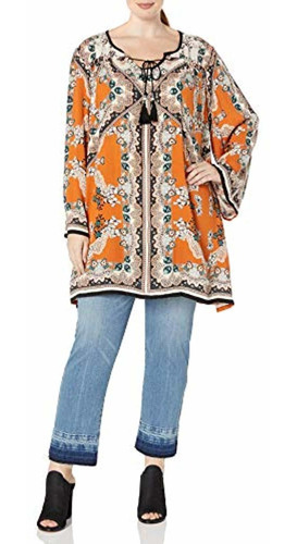 Angie Women  S Juniors Plus-size Spice Printed