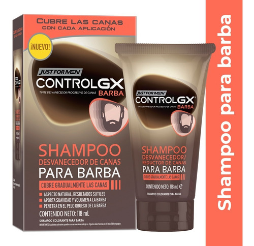 Just For Men Control Gx Barba Shampoo Desvanecedor 3-pack