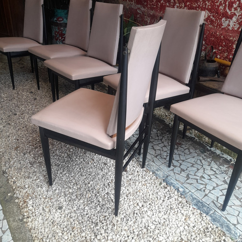 6 Cadeiras Jantar Móveis Cimo Antiga Jacaranda Pé Palito