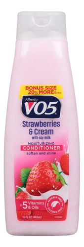 V05 acondicionador Humedad Milks Fresas Y Crema, 15 oz