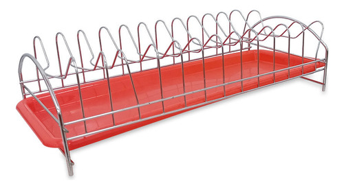 Secaplatos Escurridor Cubiertero Metal Cromado 12 Platos