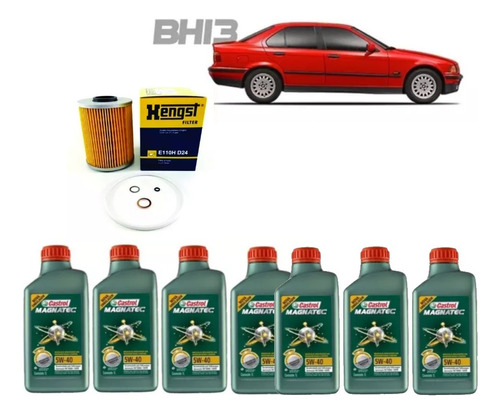 Kit Castrol 5w40 Bmw 325i S3 24v 1990/1999 192cv E110hd24 