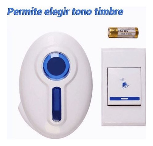 Timbre Inalámbrico Portátil Con Enchufe 220v+pila Sin Cable
