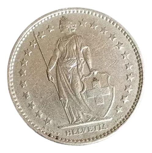 2 Francos Suiza 1968 Moneda Colección 