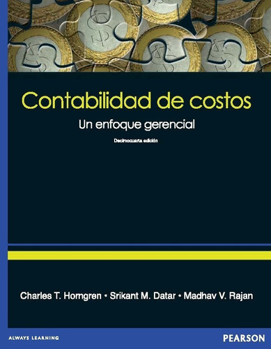 Contabilidad De Costos. Un Enfoque Gerencial 14 Nuevo Origin