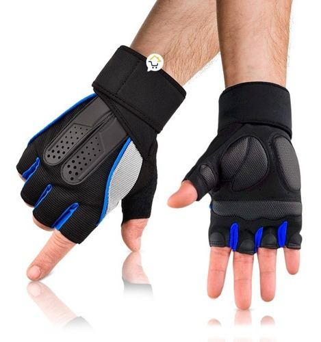 Guantes Medio Dedo Antideslizantes Gimnasio Deporte Hd1163