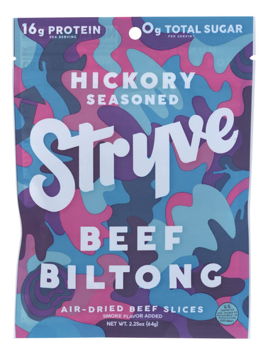 Stryve Protein Snacks, Gourmet Beef Biltong, Ahumado, 2.25 O