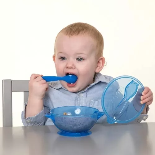 Plato para bebé de Tres Porciones con tapa - GoBaby