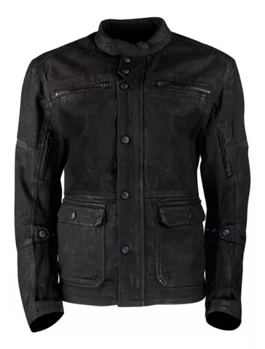 Joe Rocket Turbulent - Chaquetas de moto para hombre, Negro/Gris