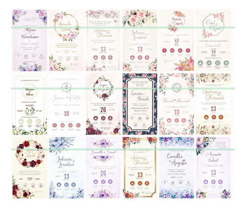 Convite Casamento Floral Rose Interativo Virtual + Sugestão