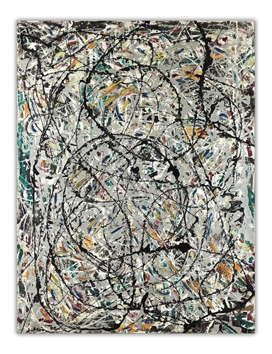 Pintura Lienzo Jacks Pollock (sin Marco) Para Tu Living