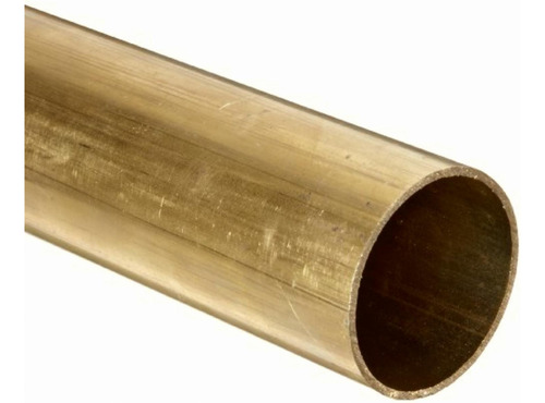 Brass Round Tubing, 1-1/4  Od, 1.12  Id, 0.065  Wall, 24 