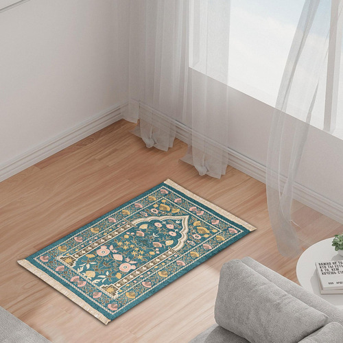 Alfombra Azul Praying Muslim Travel Prayer