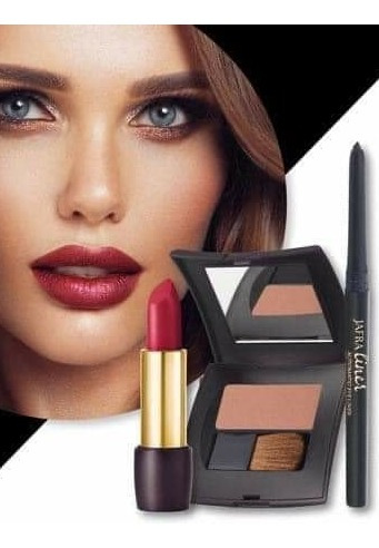 Kit De Rubor, Labial Y Delineador Para Ojos Originales De Ja