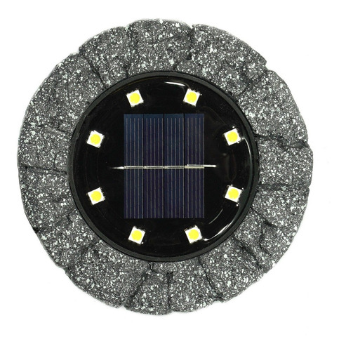 Imagen 1 de 8 de Farol Estaca Solar 8 Led Solarshine Decorativas Símil Piedra