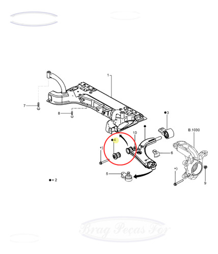 Bucha Bandeja Dianteira Fiesta Ka Ecosport Motor Rocam Ford