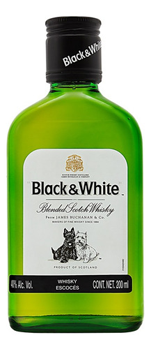 Pack De 4 Whisky Black And White Blend 200 Ml