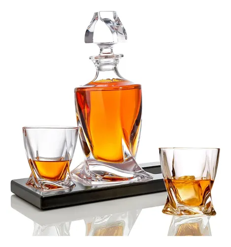 Set De Vasos De Whisky Y Decantador De Licor Bezrat | (2) Va Original