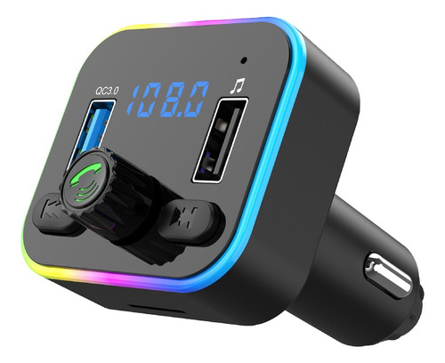 Modulador Mp3 Transmisor Fm Bluetooth Para Carros Luz Rgb