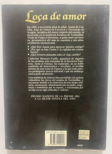Libro Loca De Amor El Doloroso Destino De Juana La Loca (Usado)