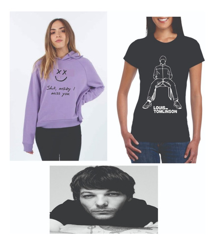 Sudadera Morada Playera Y Cojin De Louis Tomlinson