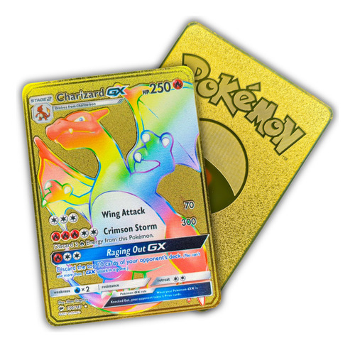 Carta Pokemon Metal Charizard Gx Rainbow - Colecionador