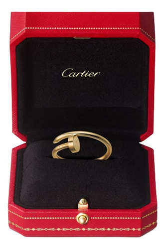 Anillo Argolla De Compromiso Cartier Oro Laminado  Con Cofre