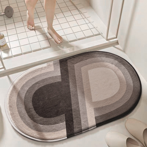 Alfombra M Con Estampado Geométrico Para Puerta De Baño Y En