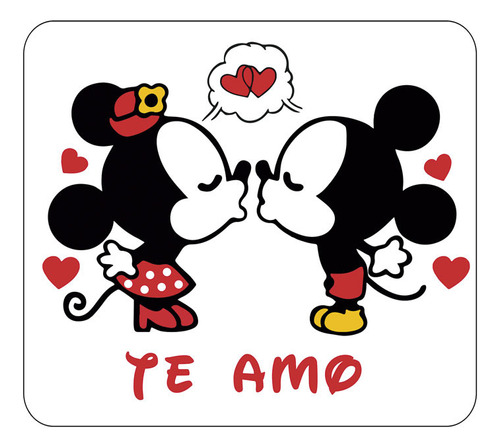 Mouse Pad Notebook Pc Regalo Mickey Minnie Te Amo Disney 186