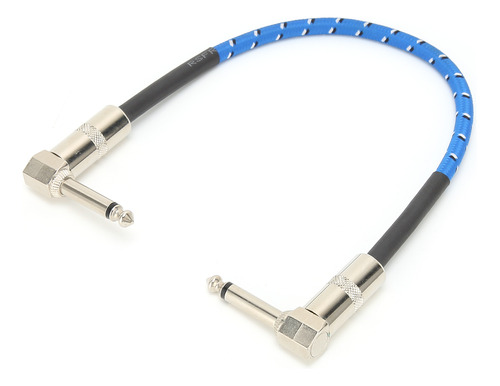 Cable Eléctrico Guitar Effect Wire De 6,35 Mm Con Doble Codo