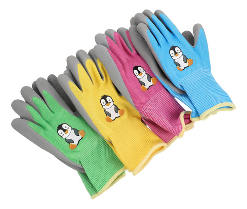 4 Pares De Guantes Protectores De Trabajo For Niños, Regalo