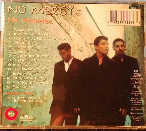 No Mercy- My Promise- Cd Como Nuevo- Oferta