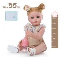 Comprar 55cm Muñeca Reborn Muñeca De Silicona Y Algodón Muñeca Bebé