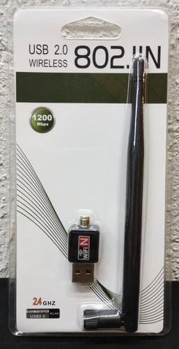 Adaptador De Red Inalambrica 1200mbps Wifi Usb 2.0 Antena (Usado)