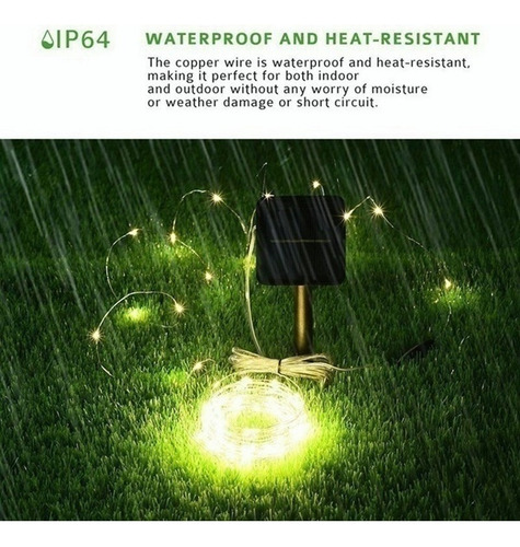 Nova Cadena De Luz Solar, Decoración Navideña, 6x20m 200leds