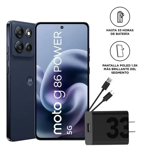 Smartphone Motorola Moto G86 Power 256 GB Azul - Foto oficial e menor preço
