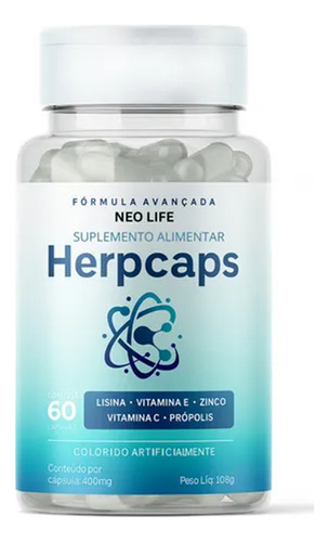 Herpcaps 1 Frasco 60 Cápsulas Frete Grátis Natural Natural