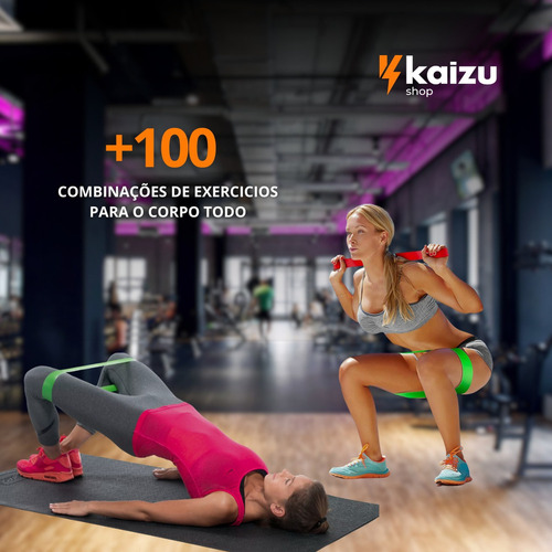 Kit 5 Faixa Elastica Treino Ginastica Pilates E Fisioterapia