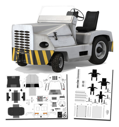 Tow Tractor 1.32 Papercraft V2