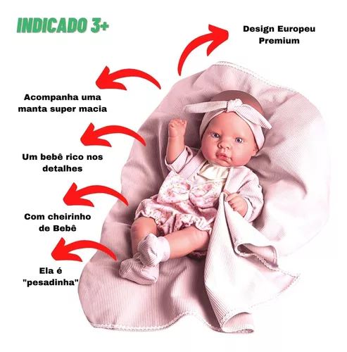 Bebe Reborn Premium Boneca Beautiful Rica Em Detalhes Milk - Milk  Brinquedos - Bonecas - Magazine Luiza